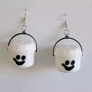 McDonald's Ghost Boo Bucket Earrings